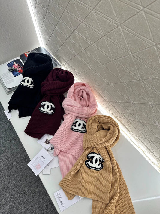 C 25 Logo cashmere scarf