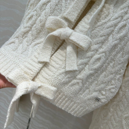 C 24 Ski Collection Bow Tie Cardigan