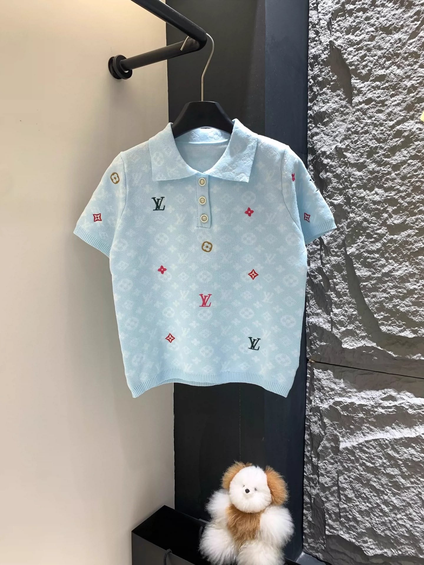 L 25 Lapel short-sleeved jersey