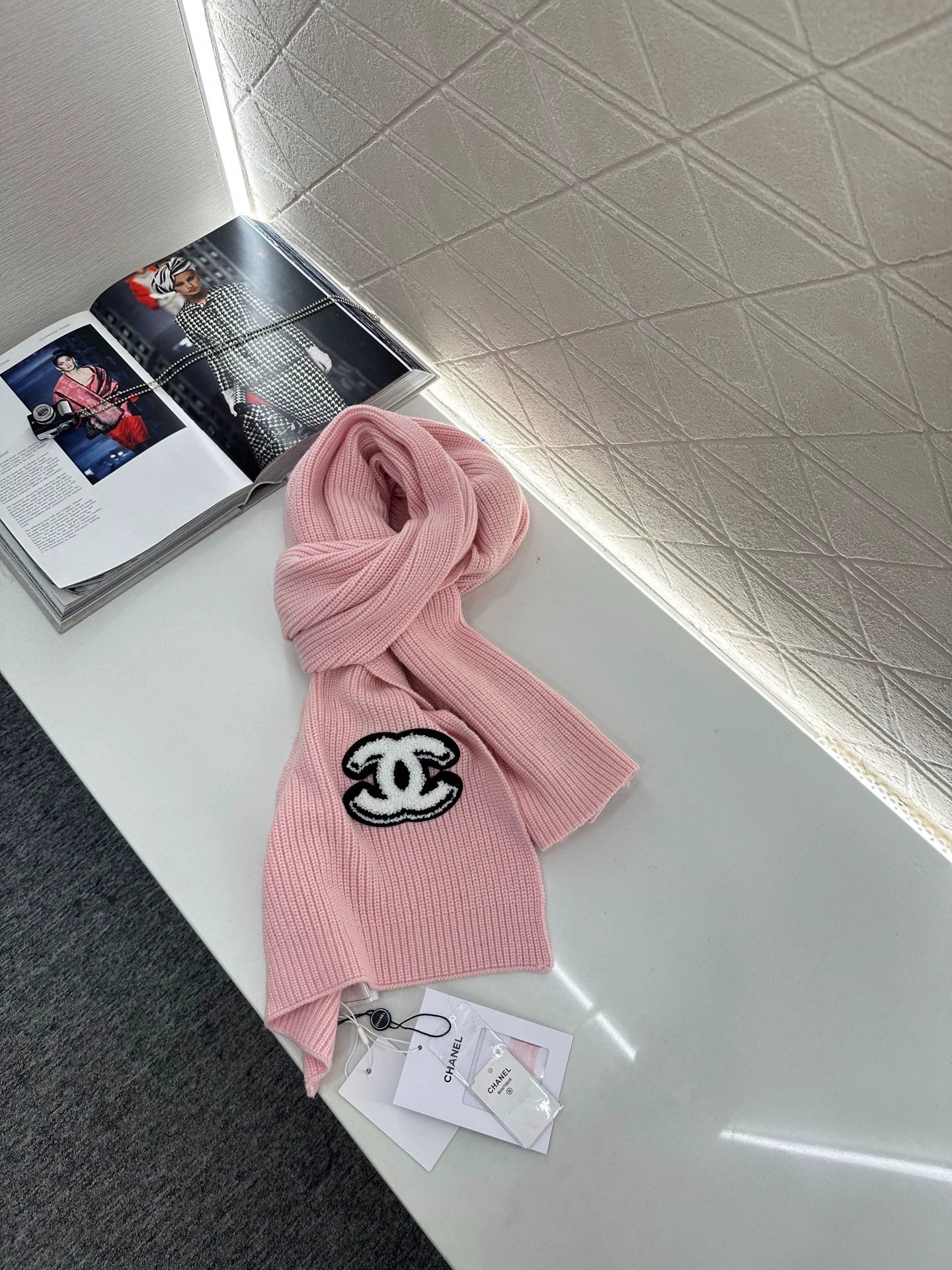 C 25 Logo cashmere scarf