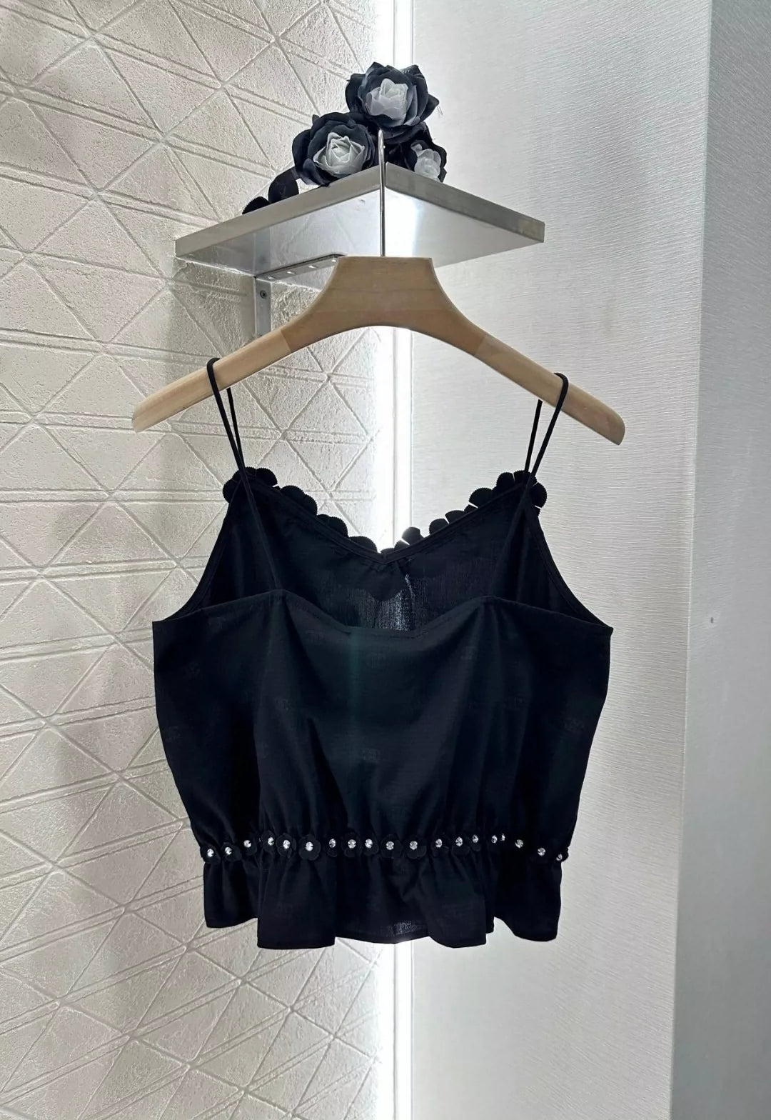 C 25 Summer new style Spaghetti strap camellia vest