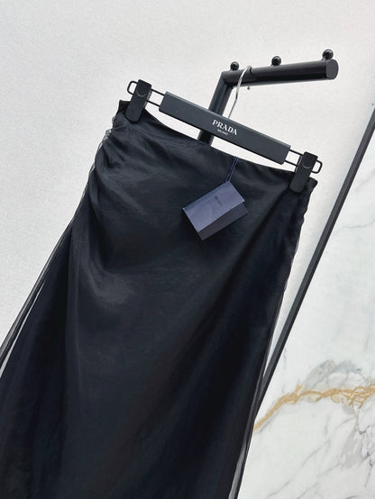 P  25 spring and summer new double layer practice package hip half skirt