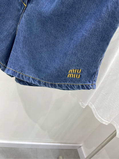 M 24 Dark blue soft denim shorts
