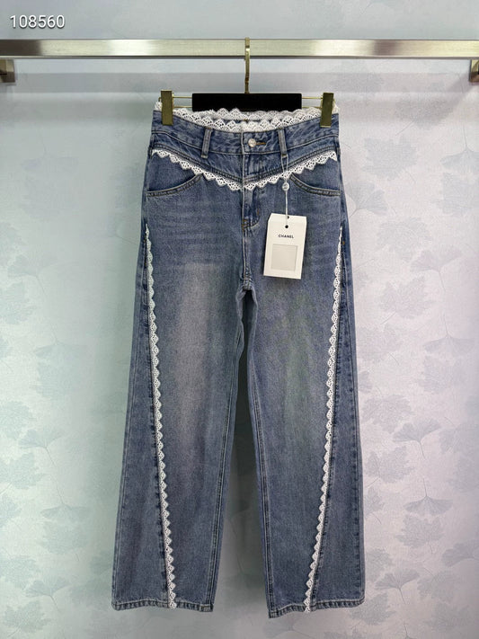 C 25 Lace panel jeans