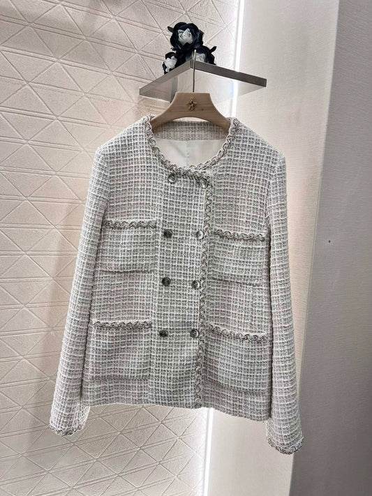 C 25 Early Spring 25 New Check Tweed Jacket
