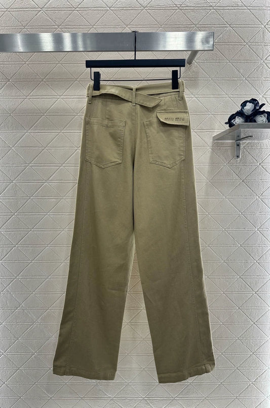 Mi 25 Belted casual wide-leg trousers