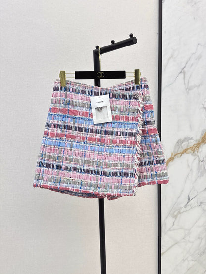C 25 spring and summer new colorful woven irregular pants skirt