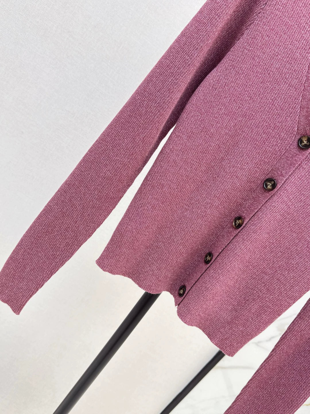 BRU 25Ss Autumn/Winter New Elegant Half-Turtleneck V-Neck Cardigan