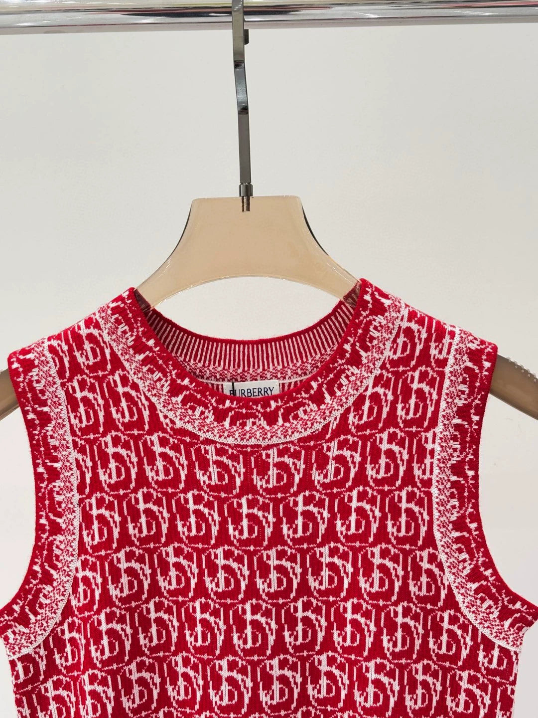Bu 25 Early spring new round neck letter logo jacquard full print dresses