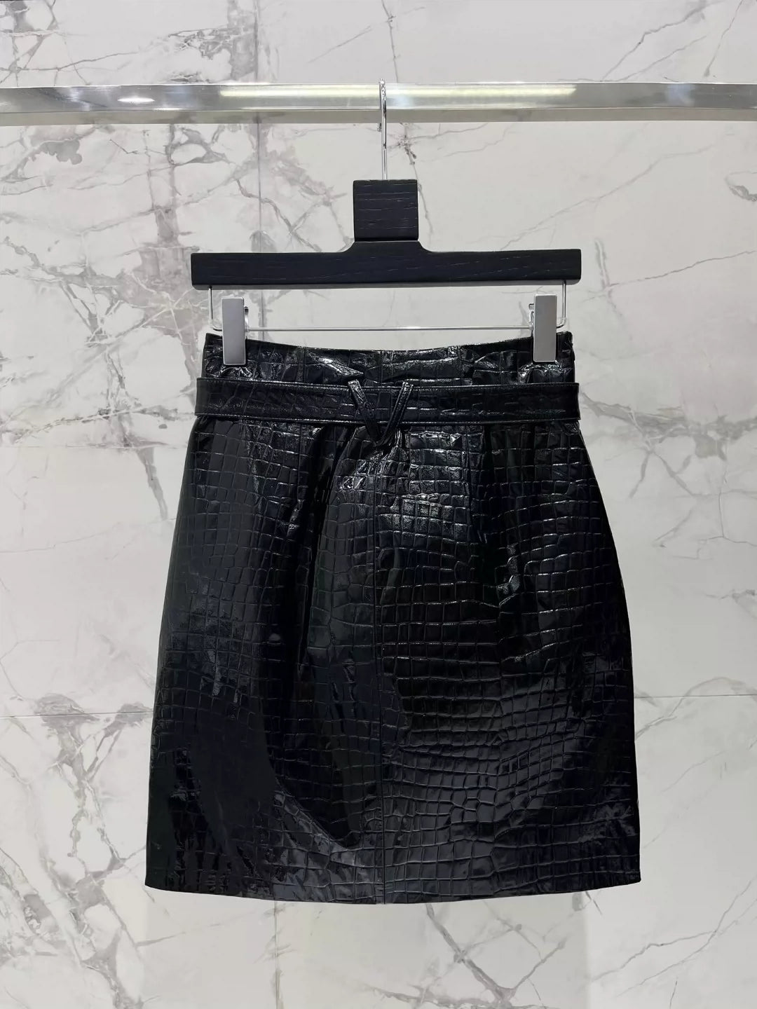 Ve 25 new crocodile pattern leather skirt