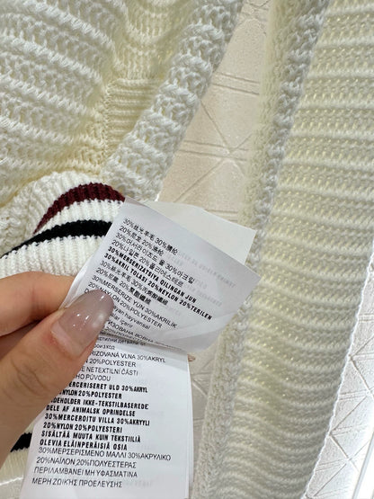 m 25 Striped knit cardigan with lapel