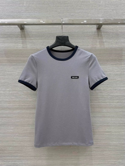 M 25 Early Spring New Letter Slim T-shirt