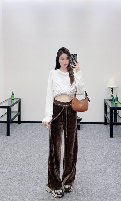 M 25 drawstring wide-leg trousers