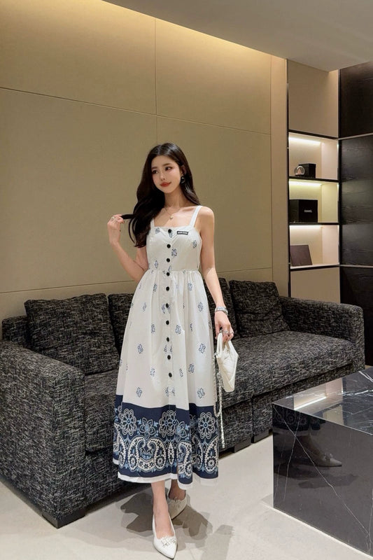 M 25 New Printed halter dress