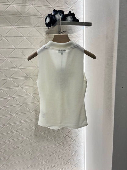 C 25 new lace lapel knit undershirt