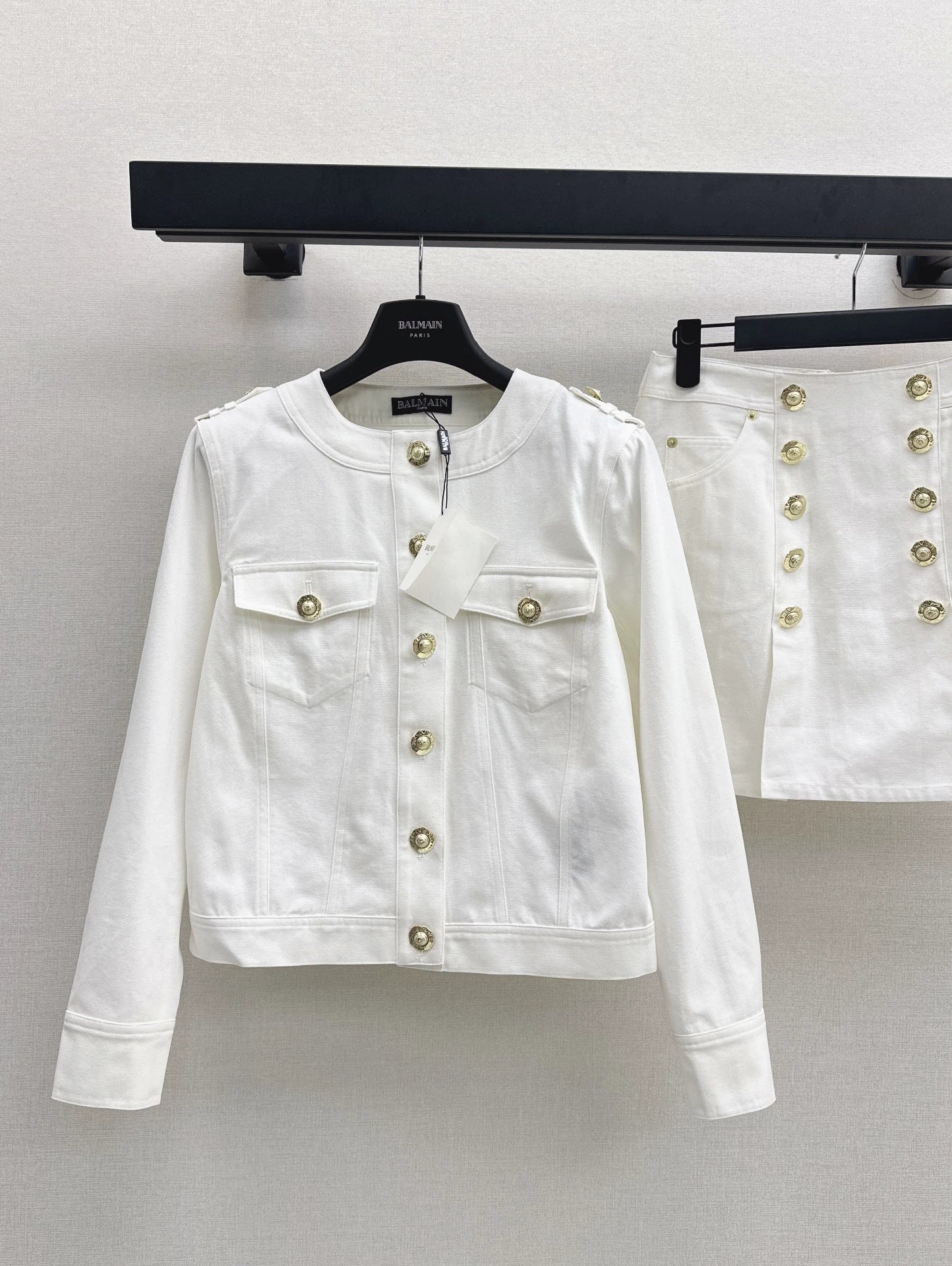 BA 25 new denim white denim suits
