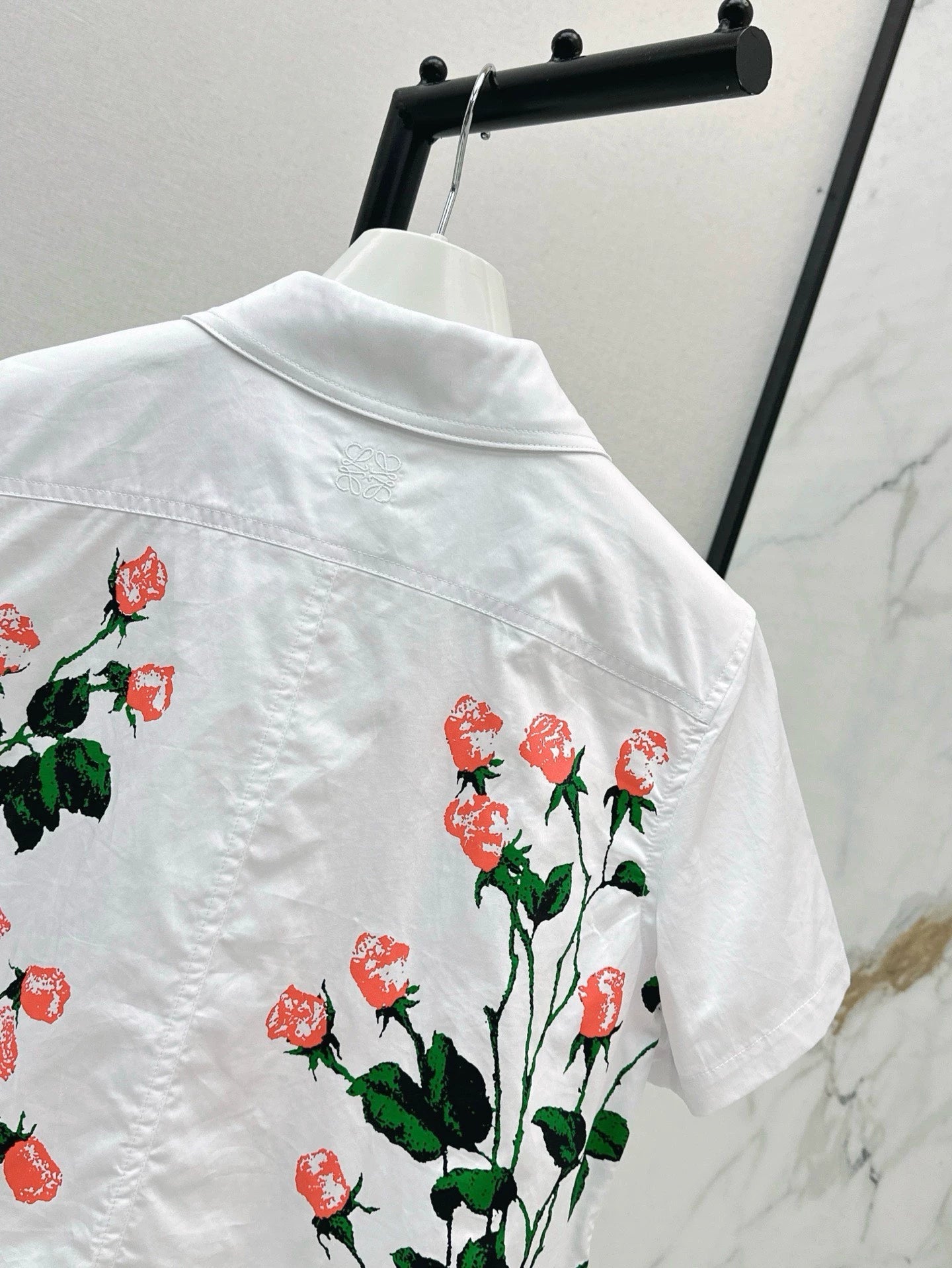 Chemise à manches courtes à motifs imprimés LO 25, nouvelle collection vacances printemps/été 
