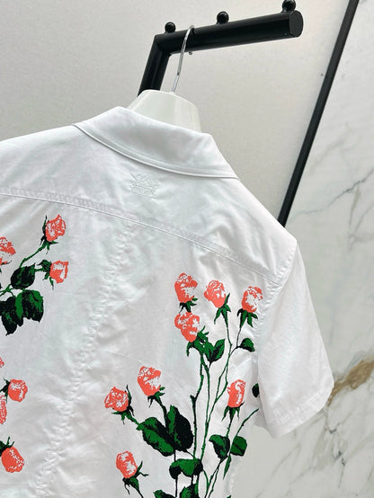 Chemise à manches courtes à motifs imprimés LO 25, nouvelle collection vacances printemps/été 