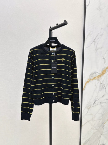 Y 25 new striped knitted cardigan