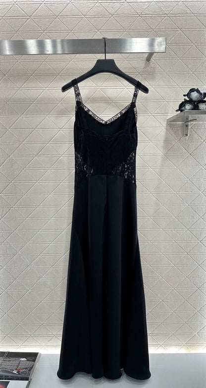 C 25 Lace Hollow Slip Dress