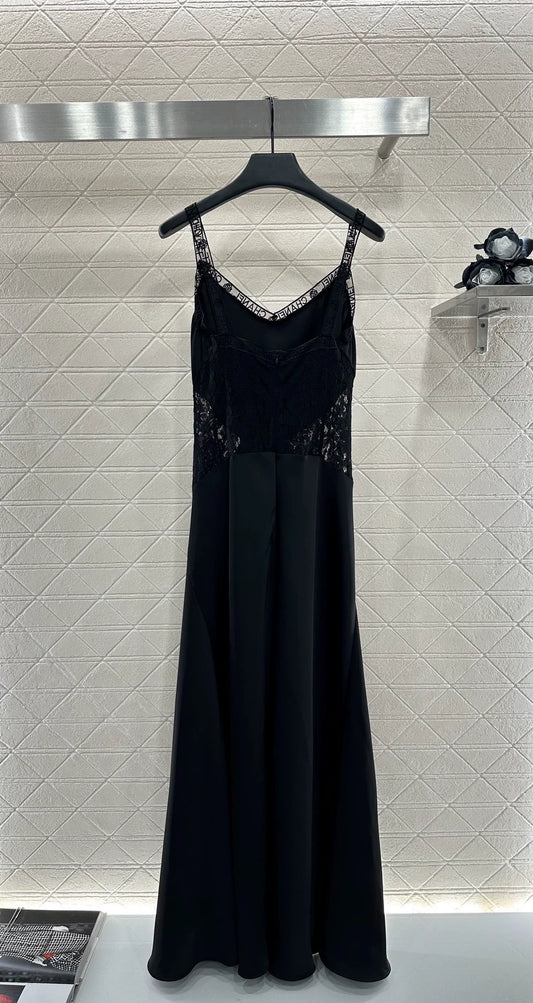 C 25 Lace Hollow Slip Dress