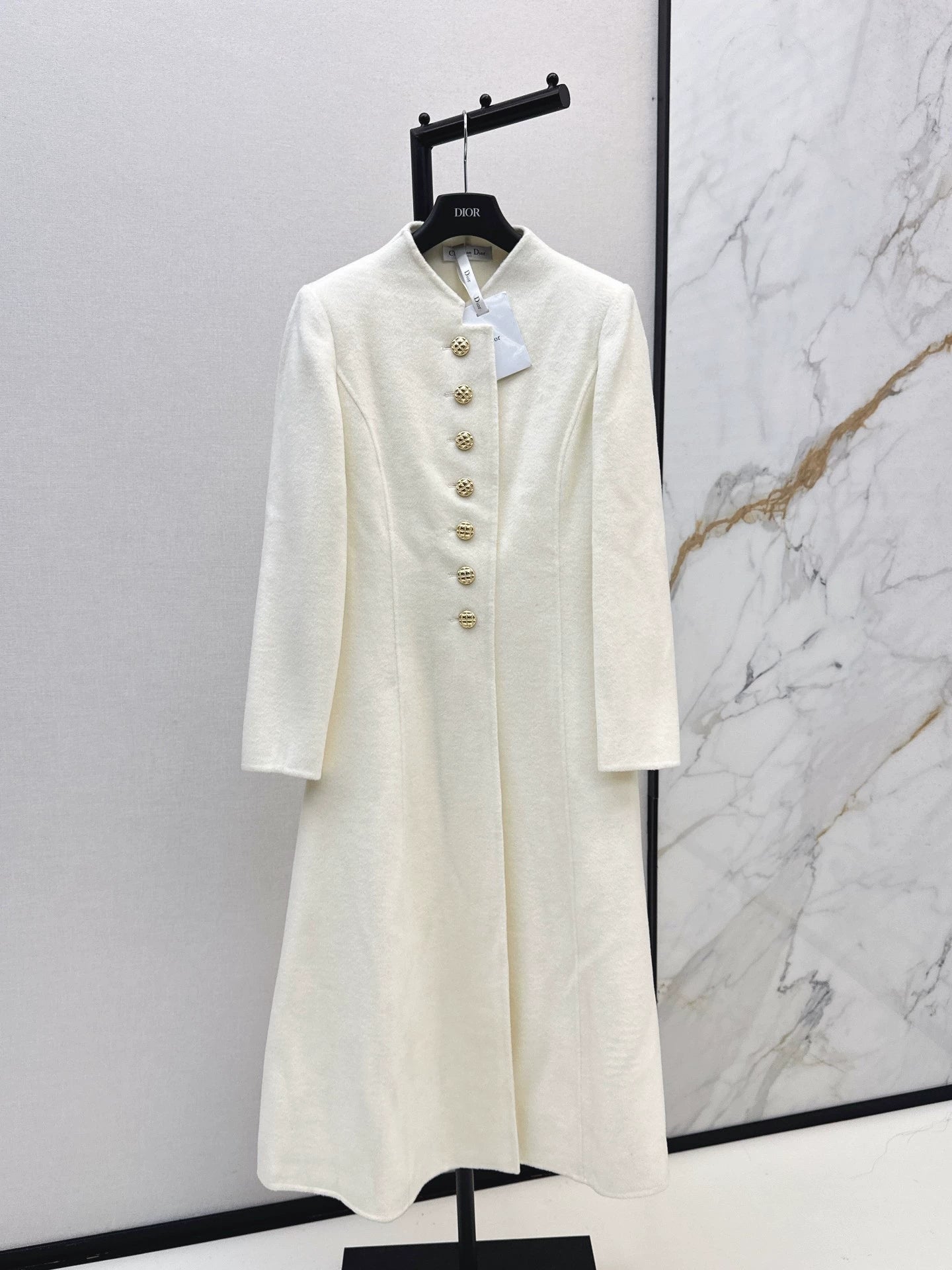 Di 25 New double-sided cashmere long coat(BLACK,WHITE,KHAKI)