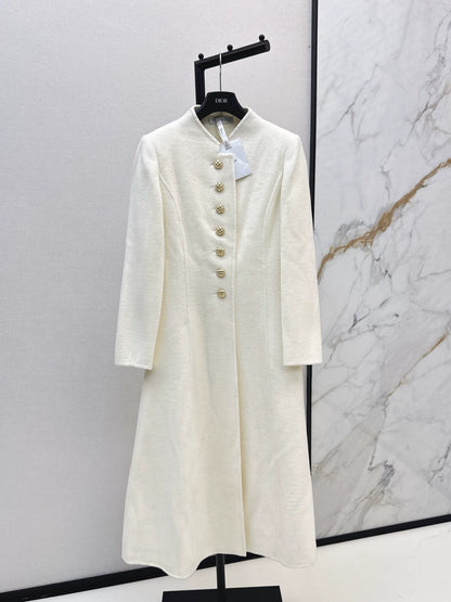 Di 25 New double-sided cashmere long coat(BLACK,WHITE,KHAKI)