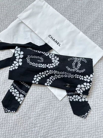 C 25 Camellia Print Tulle Headband