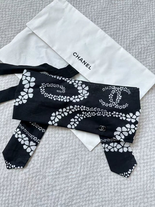 C 25 Camellia Print Tulle Headband