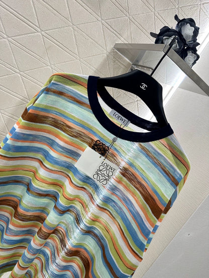 LO 25 Colorful striped knitted top