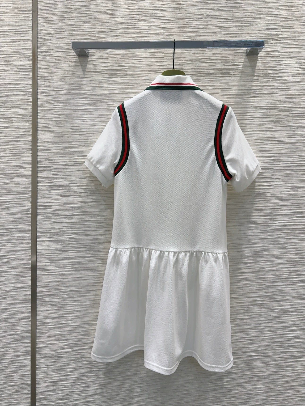 G 25 New Clashing Stripes Lapel Short Sleeve Casual Dresses