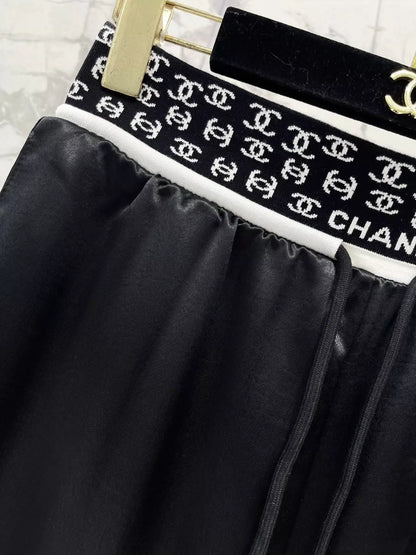 C 25 New Webbing Elastic Waist Drawstring Casual Pants