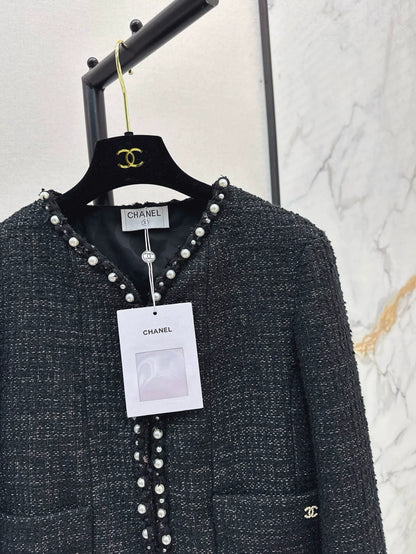 C 25 Frühling/Sommer neueste Stil Perlen Kleid Jacke 