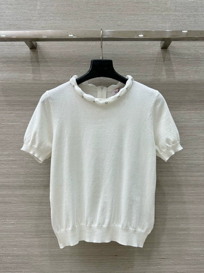 V 25 Spring/Summer New Knit Short Sleeve Top