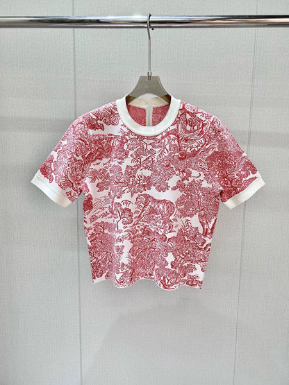 D 25 New Animal Jungle Series Short Sleeve Tops