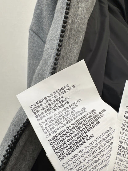 Mi 25 Lamb wool short standing collar down jacket