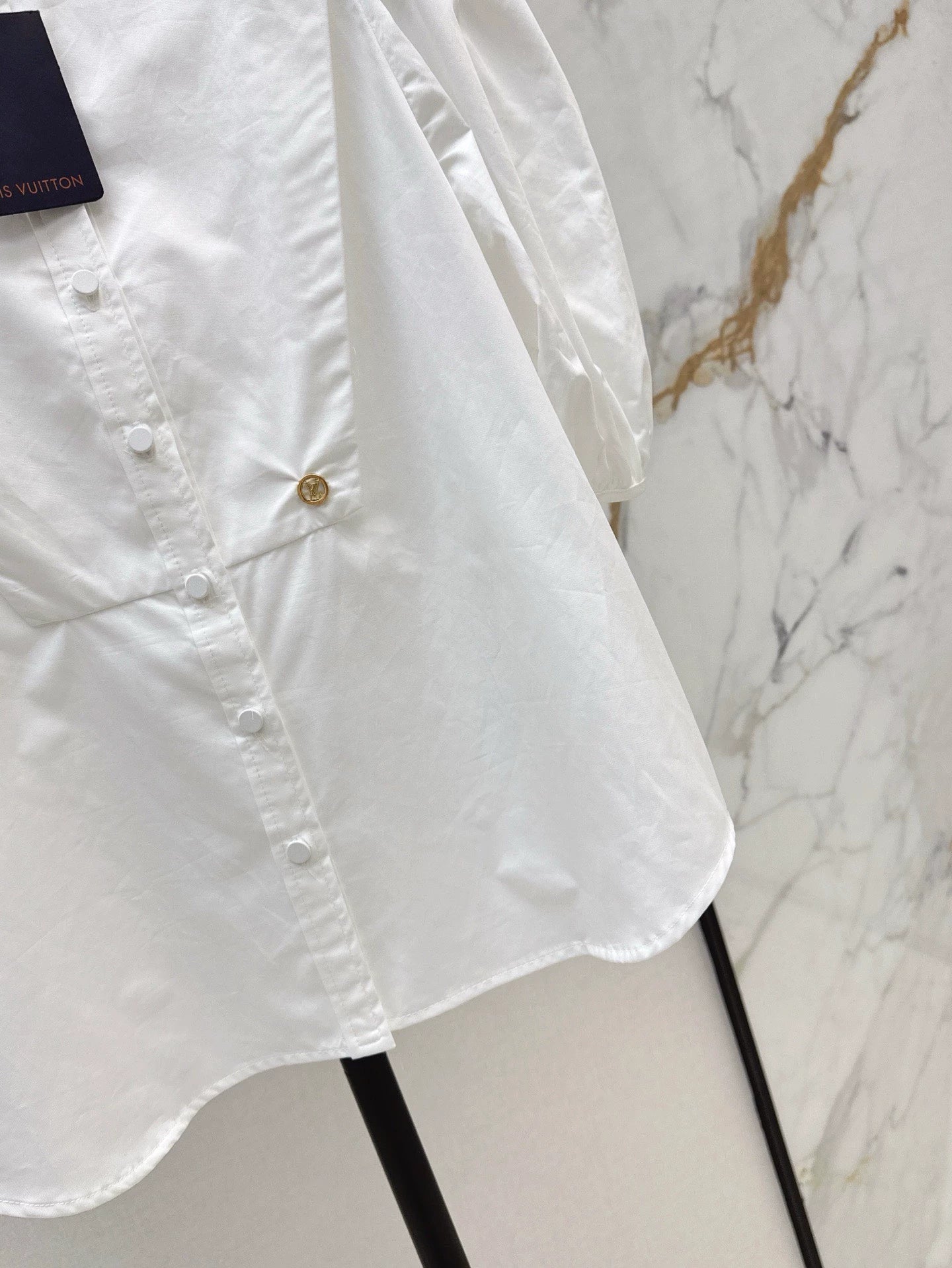 L 25 Spring/Summer New Standing Collar Bubble Sleeve Blouse