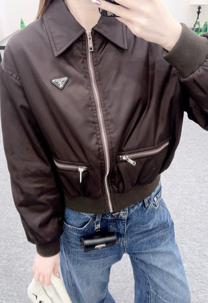 P 25 Zippered padded jacket