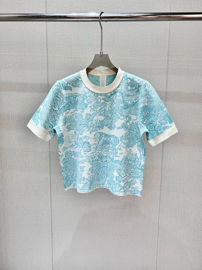 D 25 New Animal Jungle Series Short Sleeve Tops