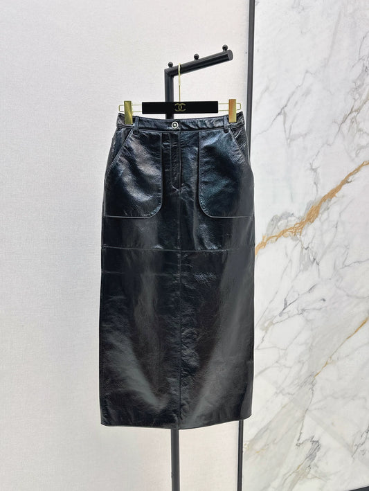 C 25A Premium Handcrafted Collection New Genuine Leather Skirt