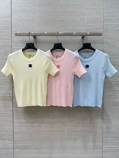 C 25 Dopamine Colorway Strick-Kurzarmoberteil