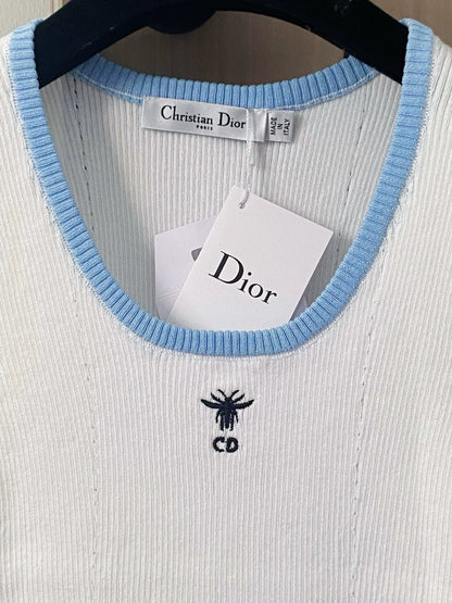 D 25 Débardeur en tricot sans manches avec broderie New Bees 