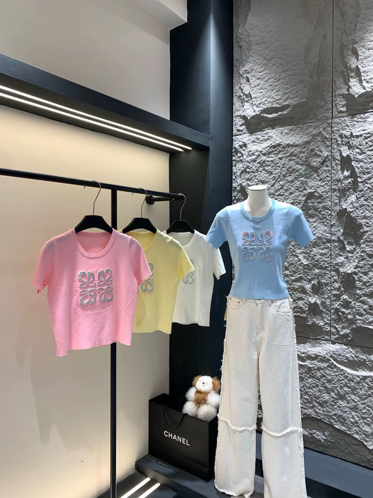 LO 25 Bright Logo Knit Short Sleeve