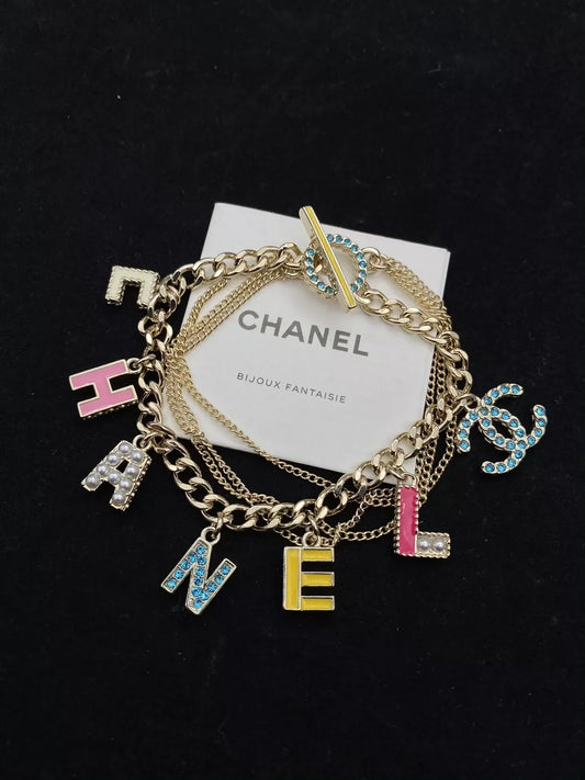 25 Summer New Letter Colored Multilayer Bracelet