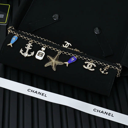 25 Summer New Ocean Series Multi-element Necklace