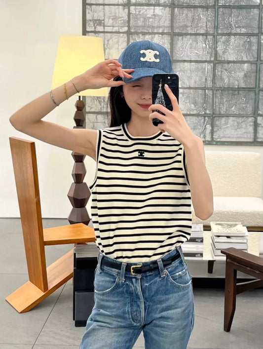 CE 25 Striped knit undershirt