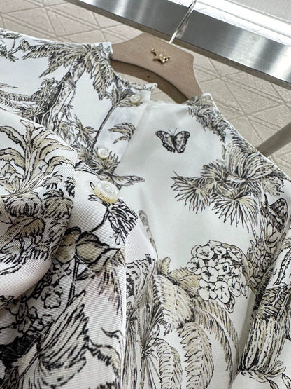 D 25 Printed silk shirt