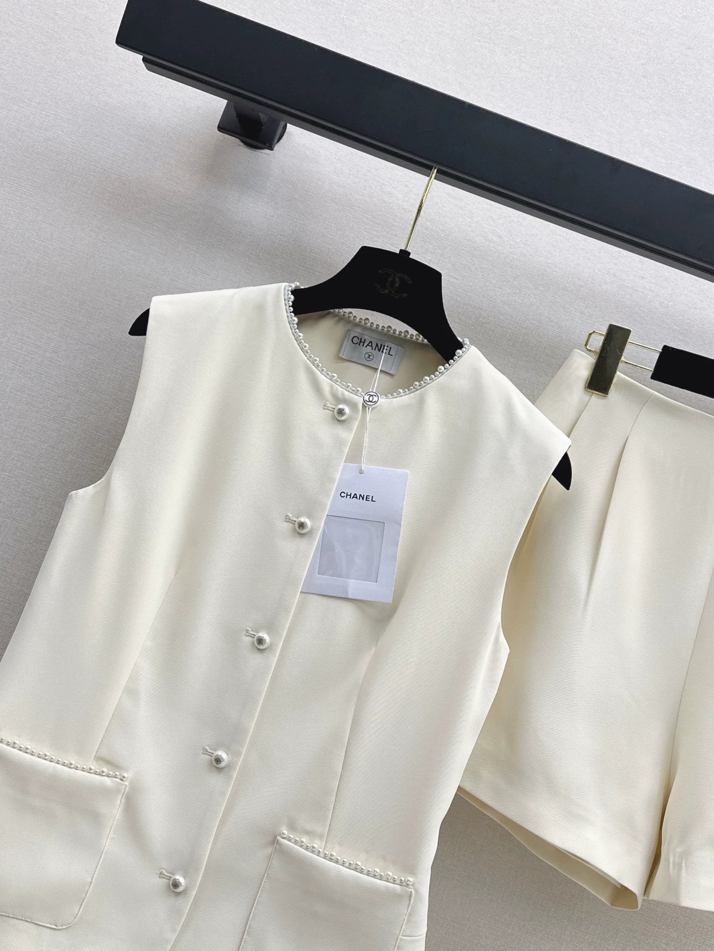 C 25 spring and summer new suit cubic waisted vest + shorts