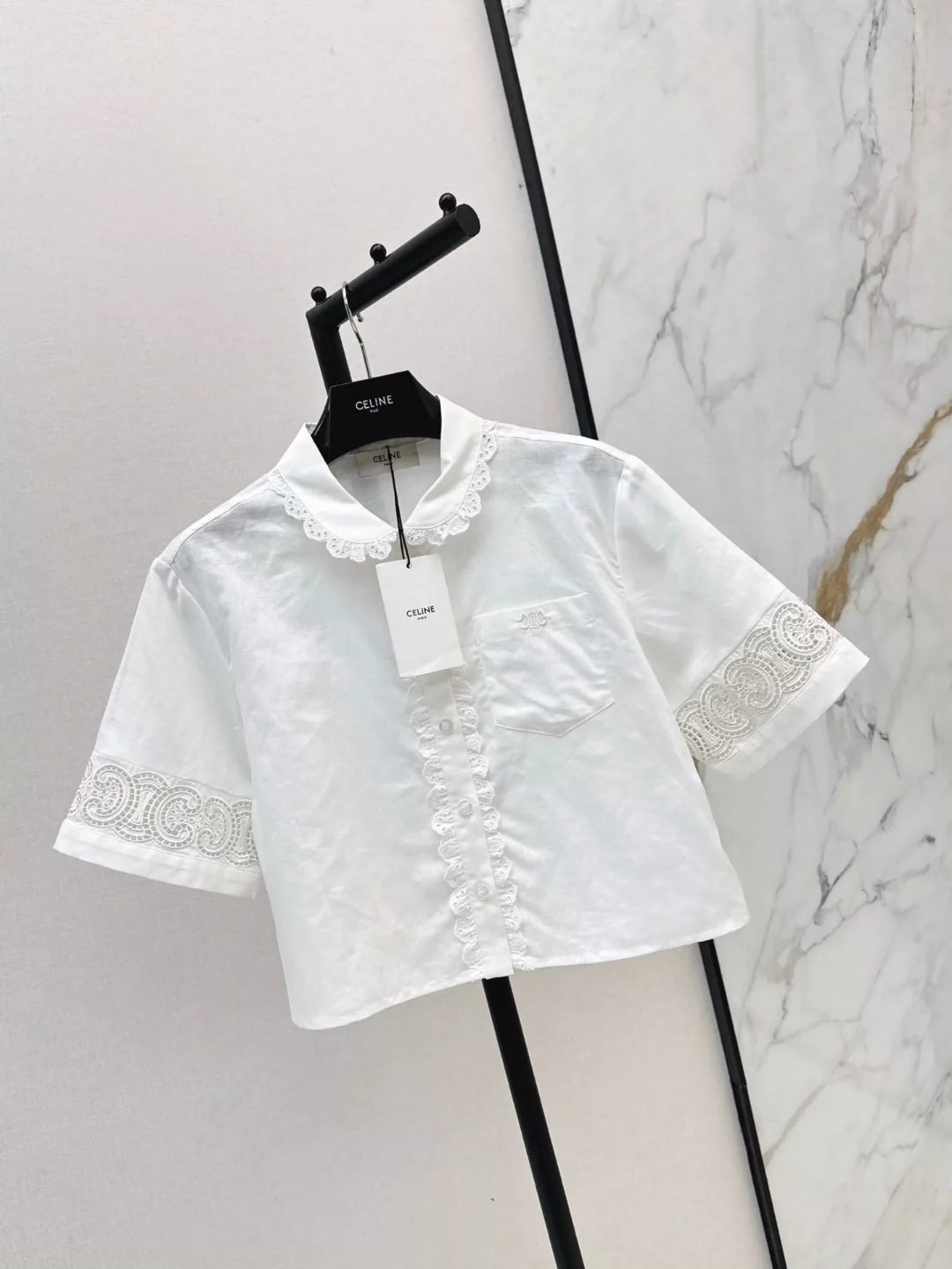 Ce 25 Spring/Summer New Heavy Embroidery Short Shirt