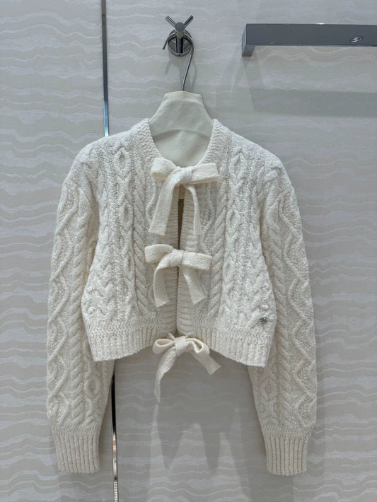 C 24 Ski Collection Bow Tie Cardigan